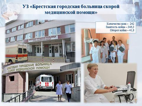 Брестская городская больница скорой медицинской помощи: приёмное отделение и оборудование.